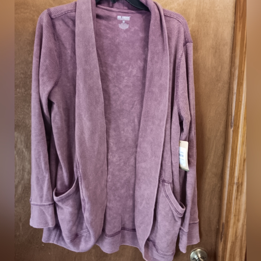 Reel Legends Mauve Open Front Cardigan